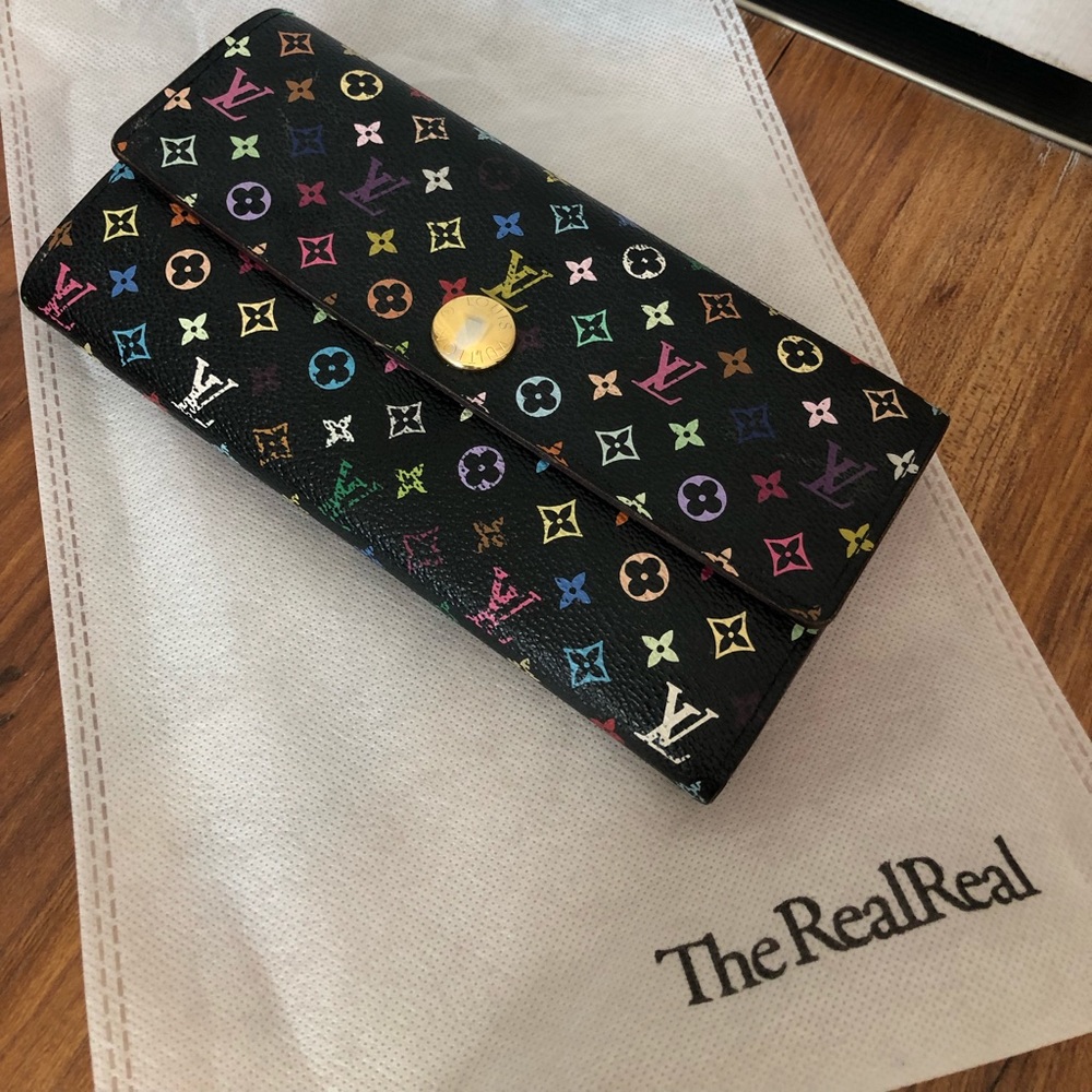 LV Multicolor Portefeuille Sarah Bifold Wallet